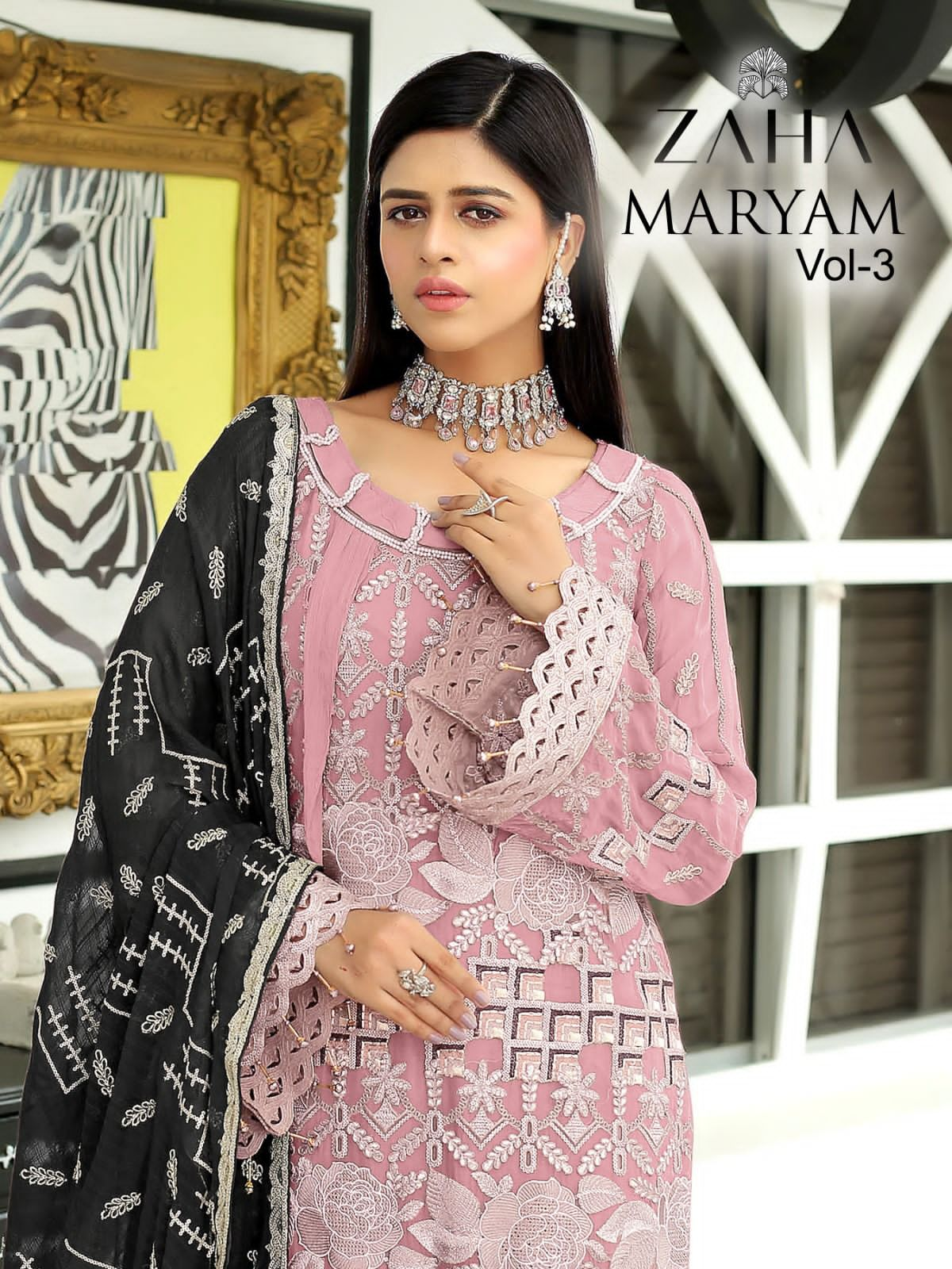 Zaha Maryam Vol 3 Wholesale Georgette Pakistani Salwar Kameez